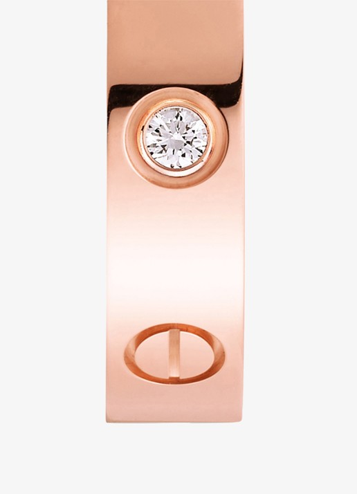 Cartier LOVE trouwring van 18 karaat roségoud met 0,02 ct diamant CRB40507 - detail 3 roségoud