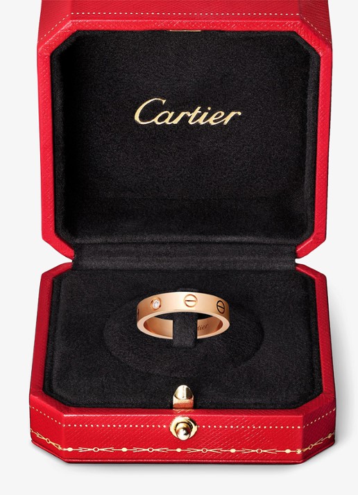 Cartier LOVE trouwring van 18 karaat roségoud met 0,02 ct diamant CRB40507 - detail 6 roségoud