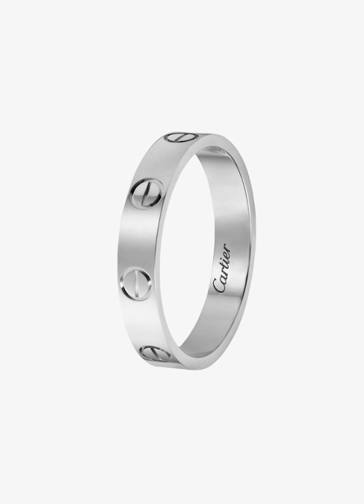 Cartier LOVE trouwring van platina CRB40853 - detail witgoud
