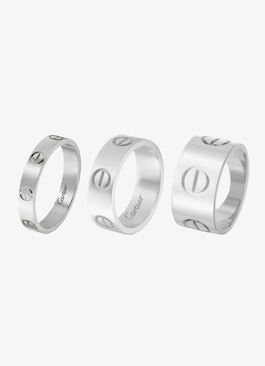 Cartier Love Wedding band ring van 18 karaat witgoud CRB4085100 - detail 4 witgoud