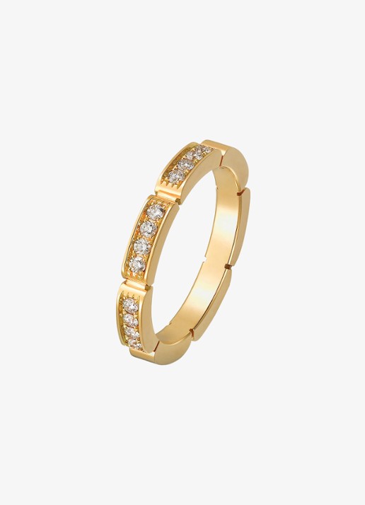 Cartier Maillon Panthère trouwring van 18 karaat geelgoud met 0.15 ct diamant CRB4221100 - detail geelgoud