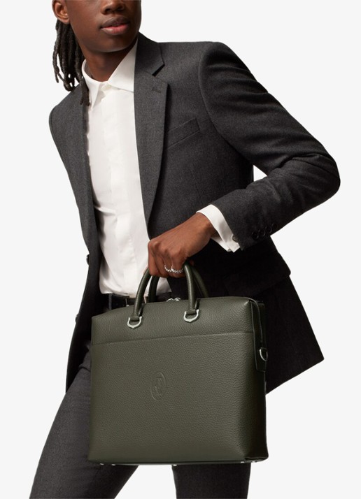 Cartier Must de Cartier Small businesstas van kalfsleer CRL1002594 - detail 7 bronsgroen
