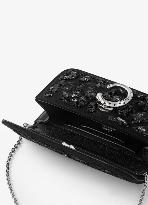 Cartier Panthère C de Cartier Mini crossbodytas met pailletten CRL1002521 - detail 2 zwart