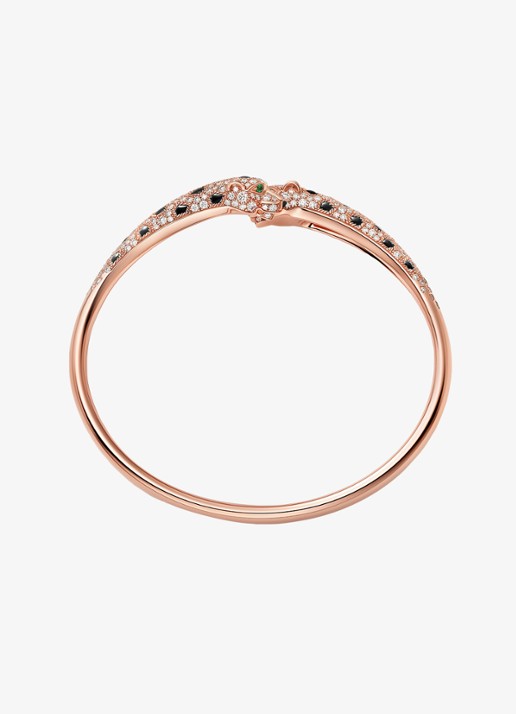 Cartier Panthère de Cartier armband, klein model van 18 karaat roségoud met onyx, smaragd en 1.64 ct diamant CRN6725717 - detail 3 roségoud