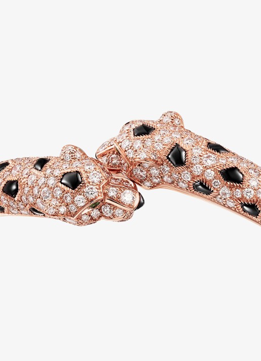 Cartier Panthère de Cartier armband, klein model van 18 karaat roségoud met onyx, smaragd en 1.64 ct diamant CRN6725717 - detail 6 roségoud