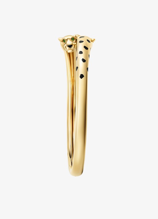 Cartier Panthère de Cartier armband van 18 karaat geelgoud met onyx en tsavoriet granaat CRN6730715 - detail geelgoud