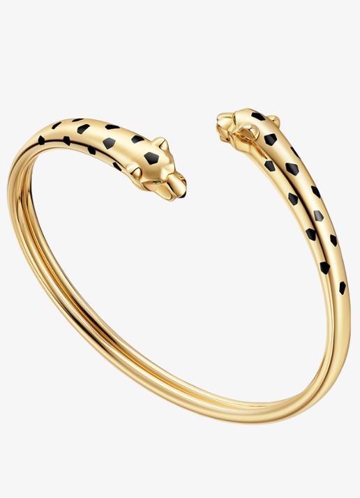 Cartier Panthère de Cartier armband van 18 karaat geelgoud met onyx en tsavoriet granaat CRN6730715 - voorkant 7 geelgoud