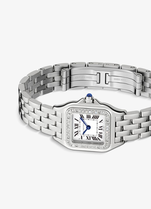 Cartier Panthère de Cartier horloge, klein model met diamanten CRW4PN0016 - detail 5 zilver