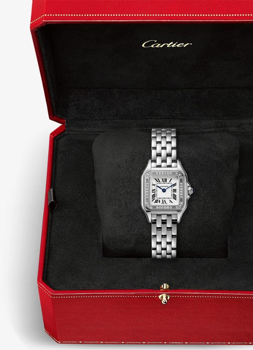 Cartier Panthère de Cartier horloge, klein model met diamanten CRW4PN0016 - detail 6 zilver