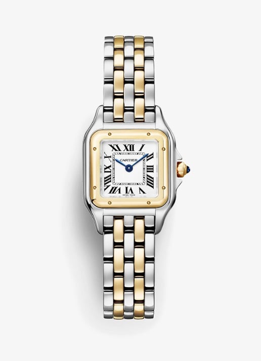 Cartier Panthère de Cartier horloge, klein model van 18 karaat geelgoud en staal CRW2PN0018