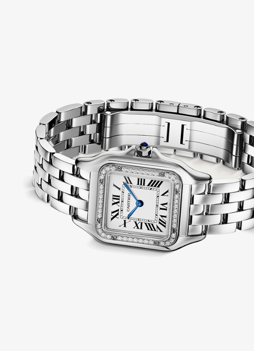 Cartier Panthère de Cartier horloge, medium model met diamanten CRW4PN0018 - detail 4 zilver