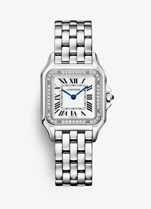 Cartier Panthère de Cartier horloge, medium model met diamanten CRW4PN0018