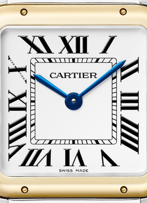 Cartier Panthère de Cartier horloge, medium model van 18 karaat geelgoud en staal CRW2PN0019 - detail zilver
