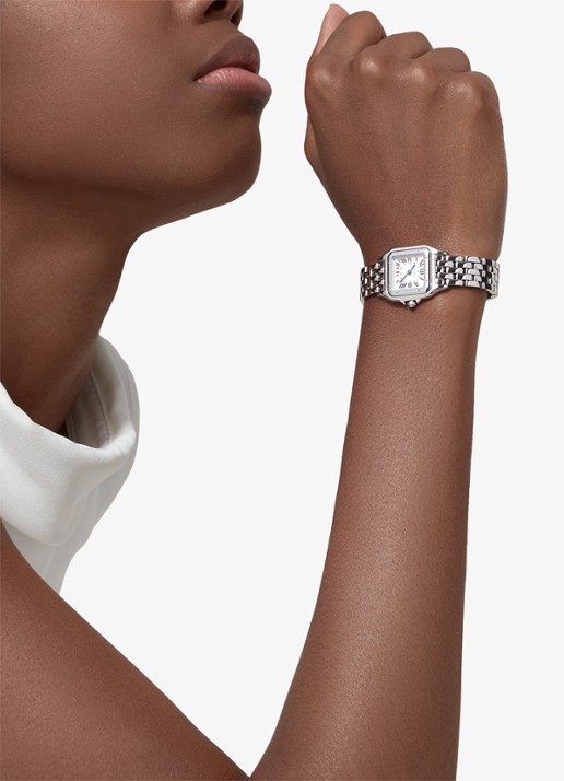 Cartier Panthère de Cartier horloge, small model CRWSPN0013 - voorkant 2 zilver