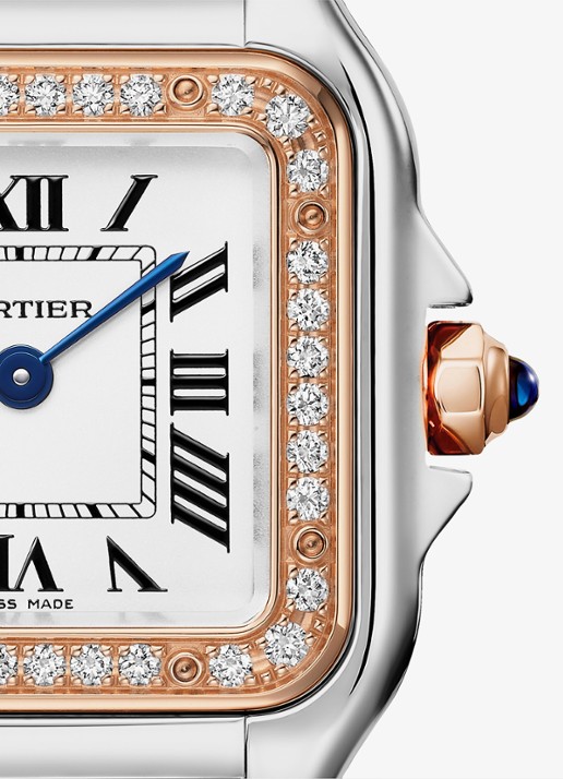 Cartier Panthère de Cartier horloge van 18 karaat roségoud en staal met diamant CRW3PN0014 - achterkant 8 roségoud