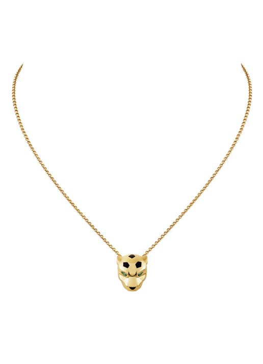 Cartier Panthère de Cartier ketting van 18 karaat geelgoud met onyx en tsavoriet CRB7224700
