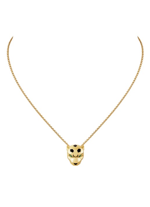 Cartier Panthère de Cartier ketting van 18 karaat geelgoud met onyx en tsavoriet CRB7224756
