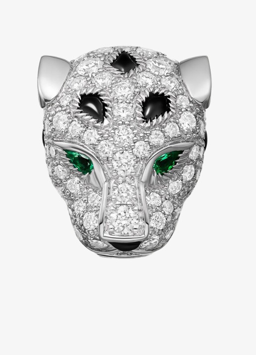 Cartier Panthère de Cartier oorknopjes van 18 karaat witgoud met smaragd, onyx en diamanten CRN8515269 - detail 5 witgoud