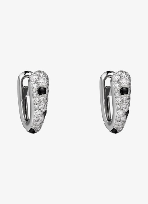 Cartier Panthère de Cartier oorringen van 18 karaat witgoud met onyx en 1.36 ct diamant CRN8515155