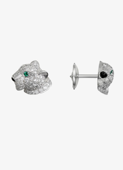 Cartier Panthère de Cartier oorstekers van 18 karaat witgoud met 1.54 ct diamant CRN8050700 - achterkant 6 witgoud
