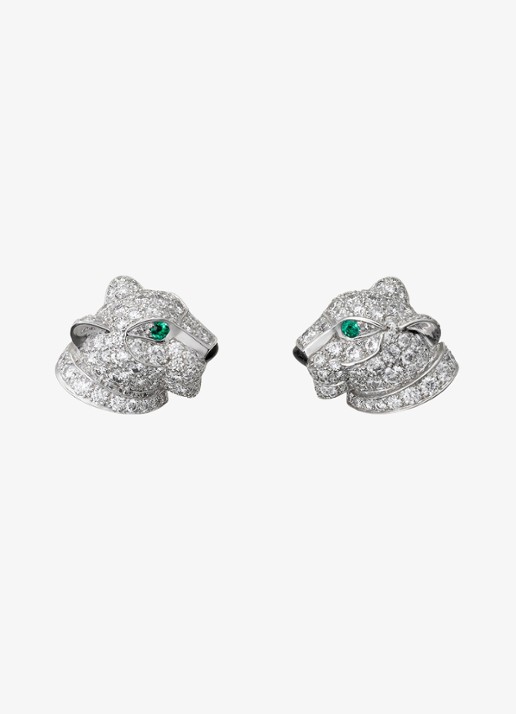Cartier Panthère de Cartier oorstekers van 18 karaat witgoud met 1.54 ct diamant CRN8050700