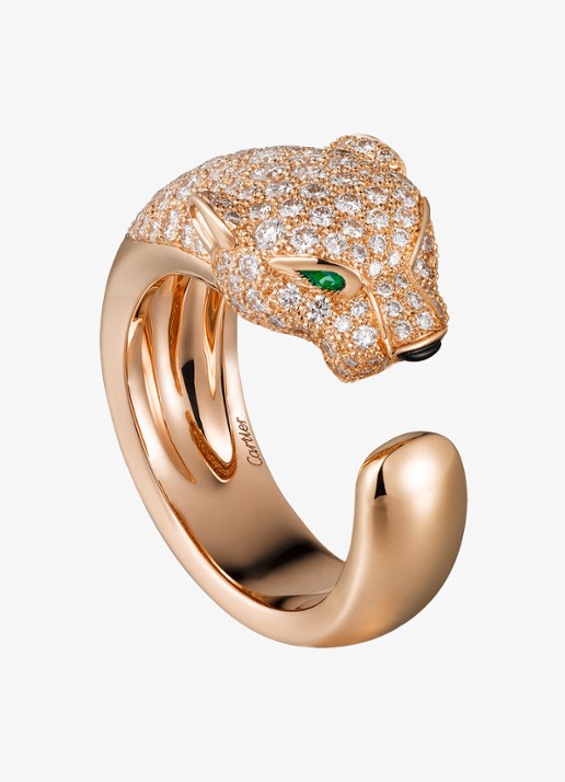 Cartier Panthère de Cartier ring, middel model van 18 karaat roségoud met 1.15 ct diamant CRN4742200