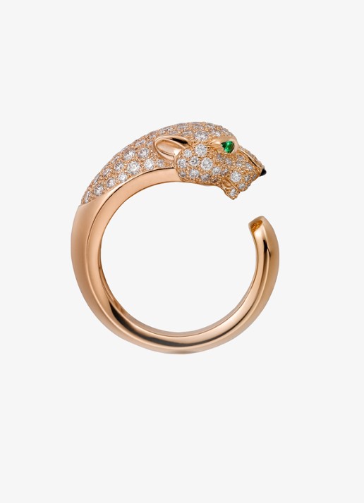 Cartier Panthère de Cartier ring, middel model van 18 karaat roségoud met 1.15 ct diamant CRN4742200 - voorkant 7 roségoud
