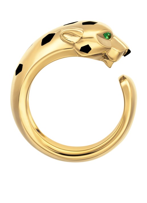 Cartier Panthère de Cartier ring van 18 karaat geelgoud met onyx en tsavoriet CRB4230800  - detail 3 geelgoud
