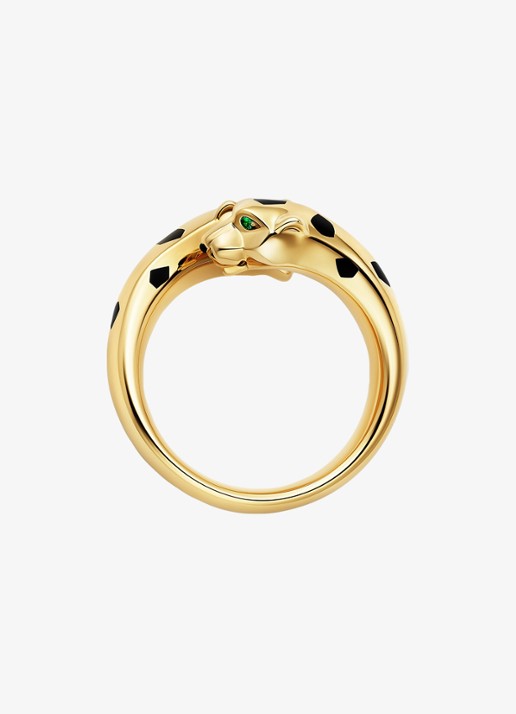 Cartier Panthère de Cartier ring van 18 karaat geelgoud met onyx en tsavoriet granaat CRB42401 - detail 4 geelgoud