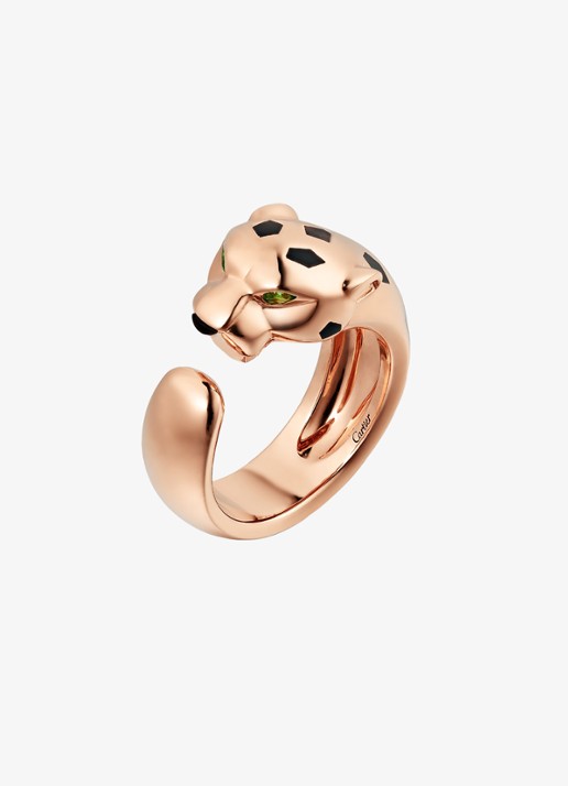 Cartier Panthère de Cartier ring van 18 karaat roségoud met onyx en tsavoriet CRB4230900