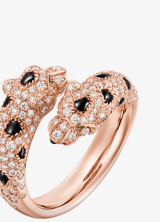 Cartier Panthère de Cartier ring van 18 karaat roségoud met onyx, smaragd en 0.92 ct diamant CRN4802600 - detail 3 roségoud