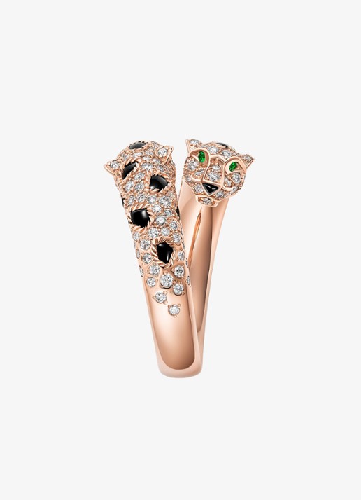 Cartier Panthère de Cartier ring van 18 karaat roségoud met onyx, smaragd en 0.92 ct diamant CRN4802600 - detail 4 roségoud