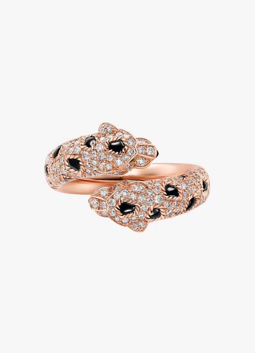 Cartier Panthère de Cartier ring van 18 karaat roségoud met onyx, smaragd en 0.92 ct diamant CRN4802600 - detail 5 roségoud
