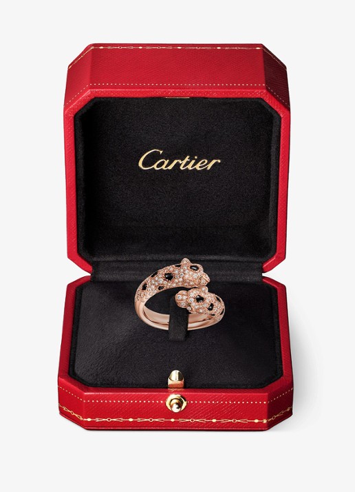Cartier Panthère de Cartier ring van 18 karaat roségoud met onyx, smaragd en 0.92 ct diamant CRN4802600 - detail 6 roségoud