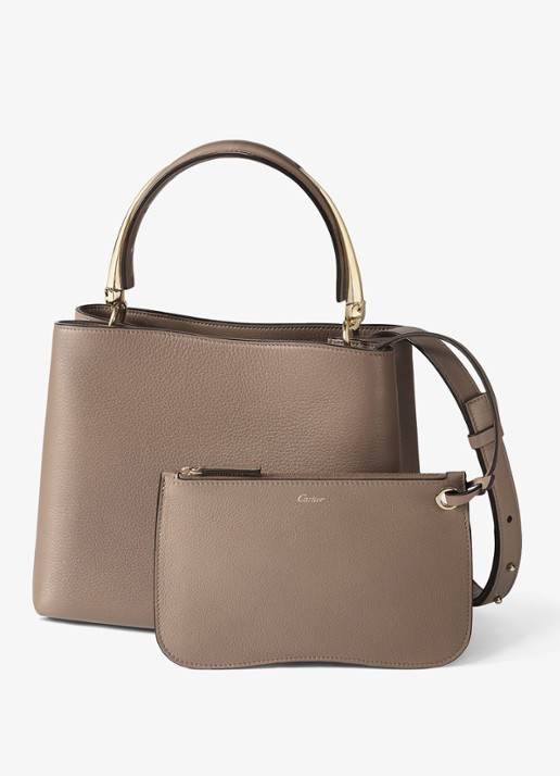 Cartier Panthère Double de Cartier Small handtas van kalfsleer CRL1002642 - detail taupe