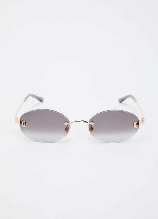 Cartier Retro zonnebril CT0529S - detail goud