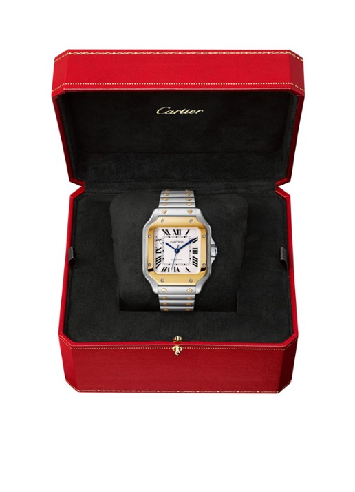 Cartier Santos de Cartier horloge CRW2SA0016 - detail 4 zilver