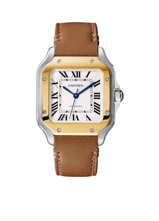 Cartier Santos de Cartier horloge CRW2SA0016 - voorkant 2 zilver