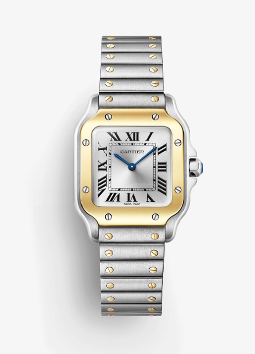Cartier Santos de Cartier horloge van 18 karaat geelgoud en staal CRW2SA0033 - voorkant 6 geelgoud