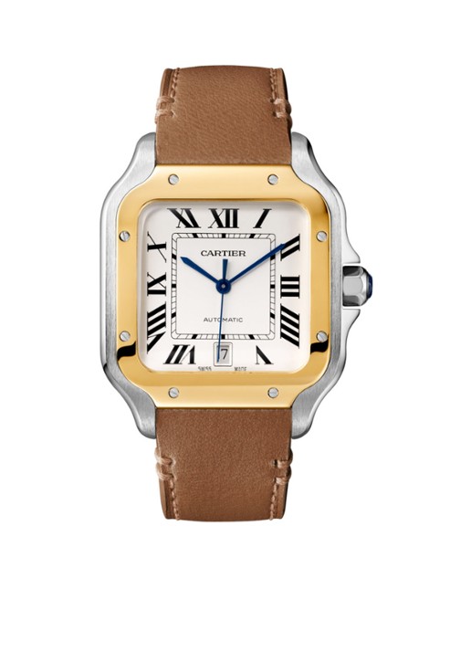 Cartier Santos de Cartier watch CRW2SA0009 - voorkant 2 zilver
