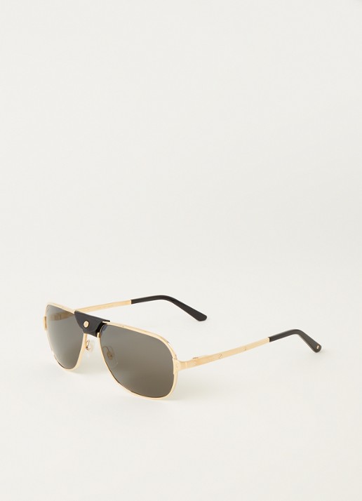 Cartier Santos de Cartier zonnebril CT0165S - voorkant goud