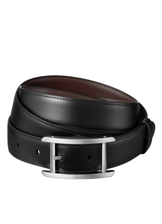 Cartier Tank de Cartier riem van leer CRL5000500 - voorkant zwart