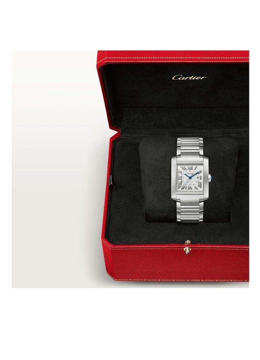 Cartier Tank Française horloge large CRWSTA0067 - detail 2 zilver