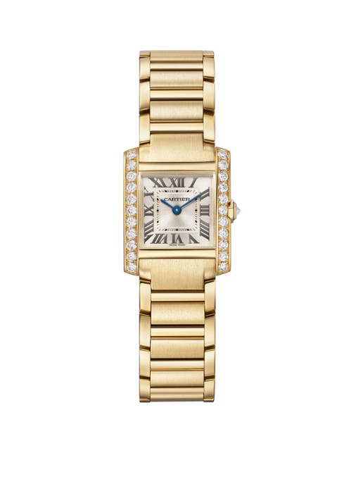 Cartier Tank Française horloge small met diamanten CRWJTA0039 - voorkant 5 geelgoud