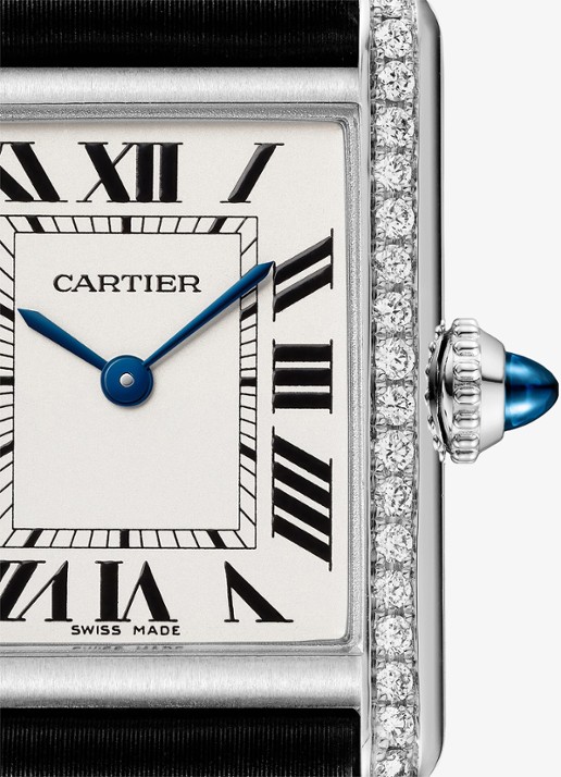 Cartier Tank Must de Cartier horloge, small model met 0.39 ct diamant CRW4TA0031 - detail 4 zilver