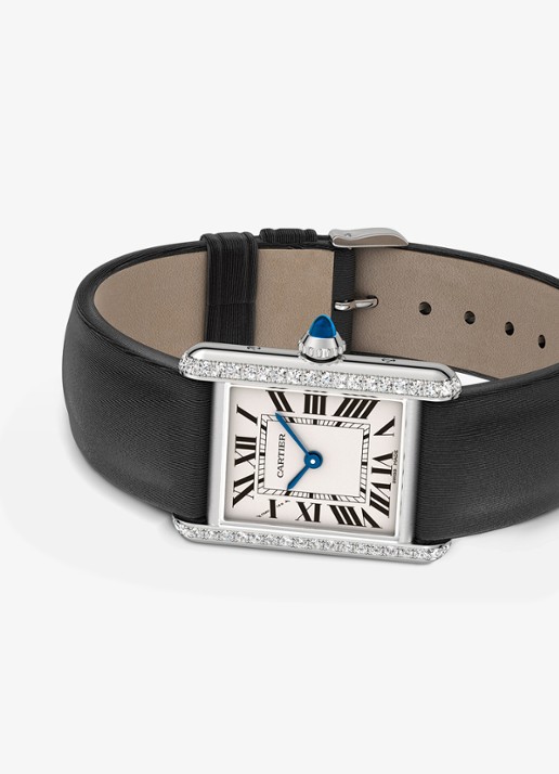 Cartier Tank Must de Cartier horloge, small model met 0.39 ct diamant CRW4TA0031 - detail 5 zilver