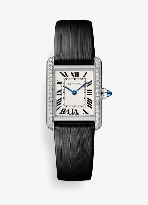 Cartier Tank Must de Cartier horloge, small model met 0.39 ct diamant CRW4TA0031
