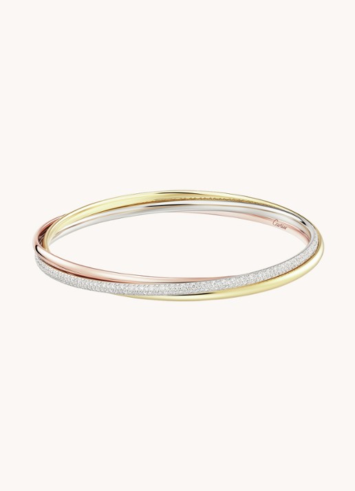 Cartier Trinity armband small van 18 karaat rosé-, geel-, en witgoud met diamant CRN6721300  - detail 3 multicolor