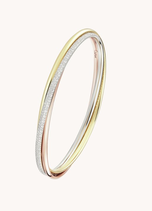Cartier Trinity armband small van 18 karaat rosé-, geel-, en witgoud met diamant CRN6721300  - detail 6 multicolor