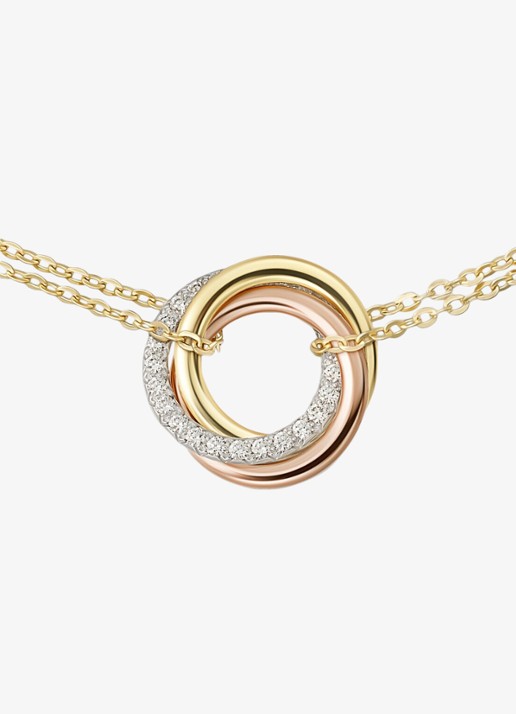 Cartier Trinity armband van 18 karaat rosé-, wit-, en geelgoud CRB60698 - detail 3 multicolor